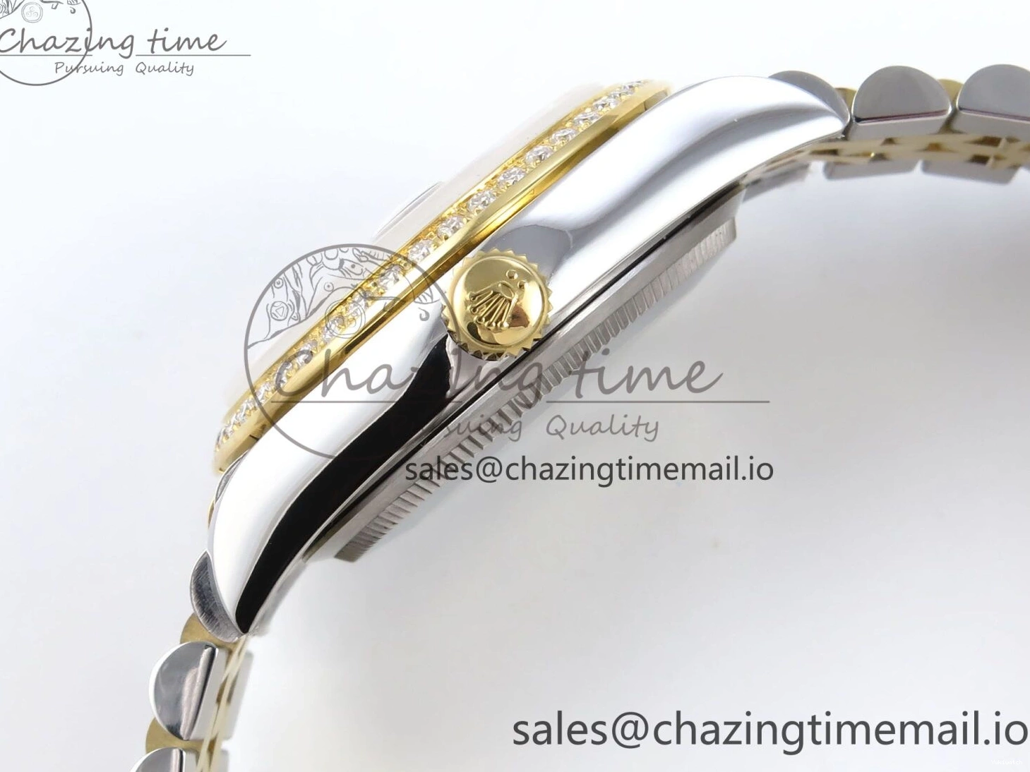 JARF 904L YG Diamonds SS Jubilee Edition Gray 278383RBR Roman 1:1 Best 31 on Steel Bracelet DateJust Dial HZ2236 0502